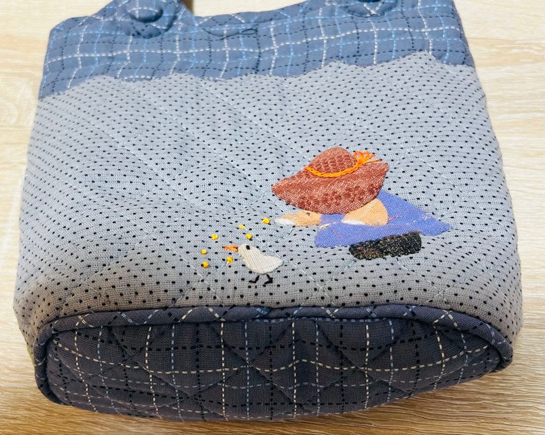 ★新作★スーちゃん＆ビリーくん＆くま　ブルー系 トートバッグ　ハンドメイド