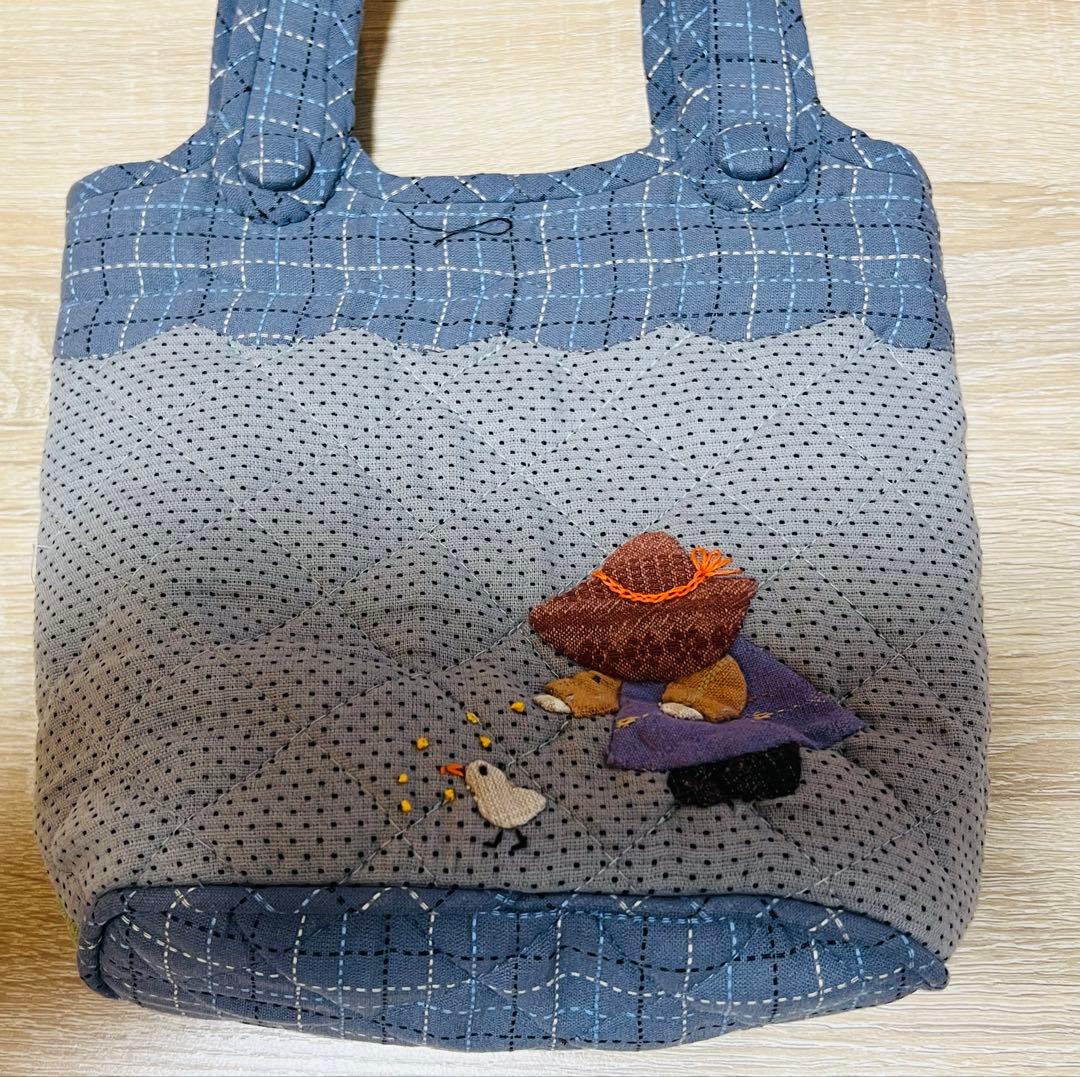 ★新作★スーちゃん＆ビリーくん＆くま　ブルー系 トートバッグ　ハンドメイド