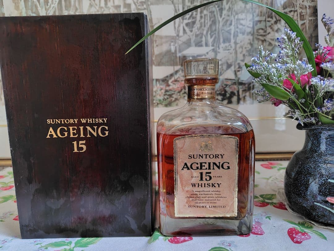 SUNTORY　WHISKY サントリー 　ウイスキー エイジング15年 木箱