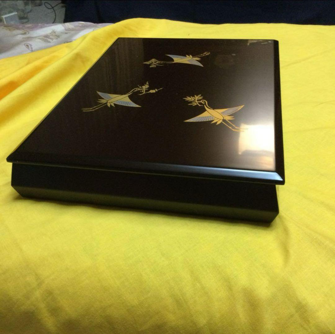 希少❇️新品未使用❇️象彦　蓋付き手許箱　京都　うるし塗装　漆器　文具箱　手紙箱