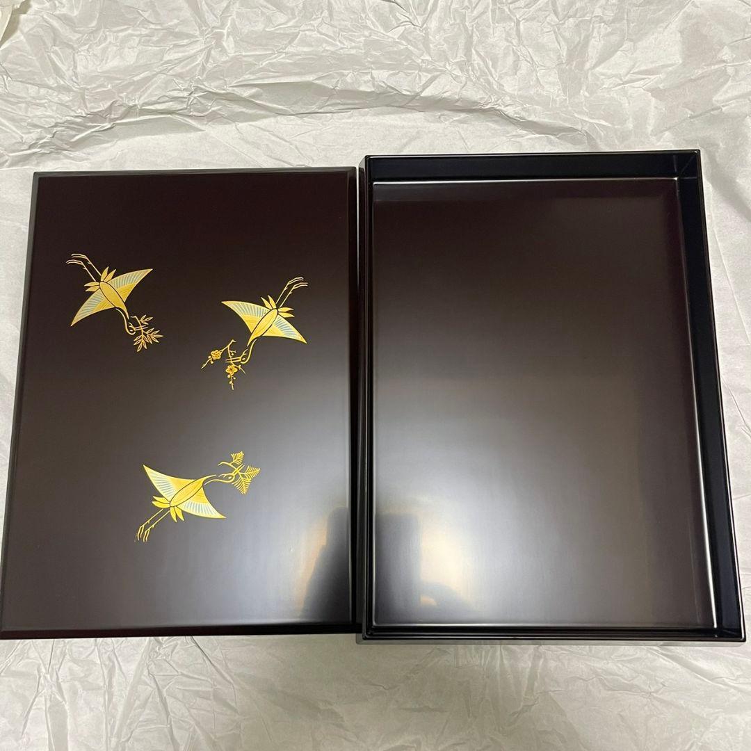 希少❇️新品未使用❇️象彦　蓋付き手許箱　京都　うるし塗装　漆器　文具箱　手紙箱