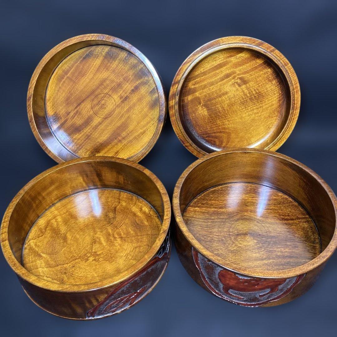 烏城彫 漆器 三段重 重箱