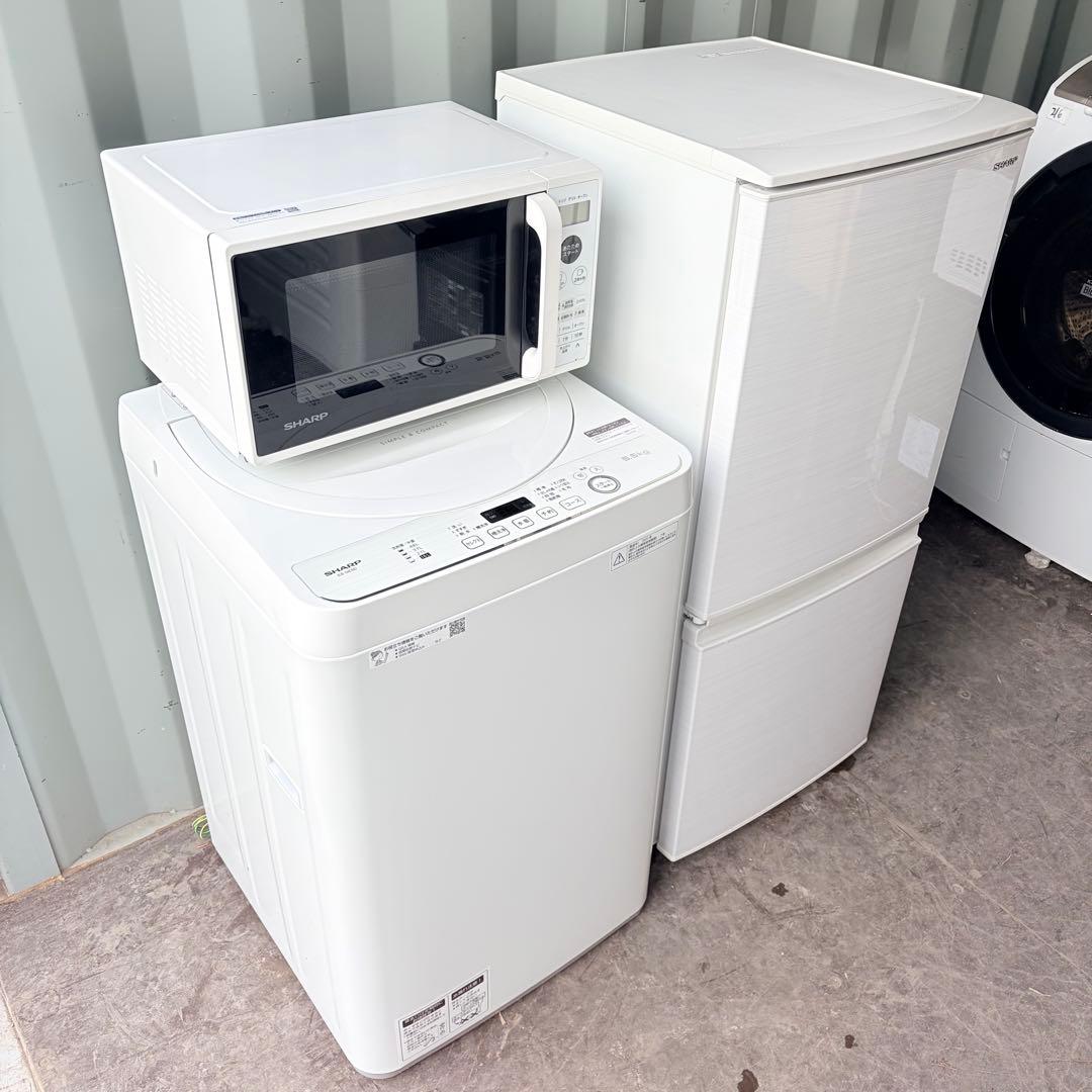 運搬取付無料！白系純正メーカー洗濯機冷蔵庫＋Flatオーブンレンジ3点セット！