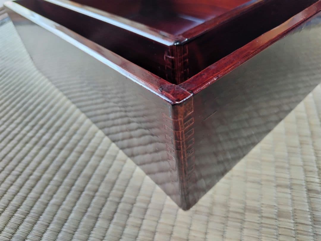 伝統漆器　木箱　道具箱　文箱　入れ子式　　大中2個
