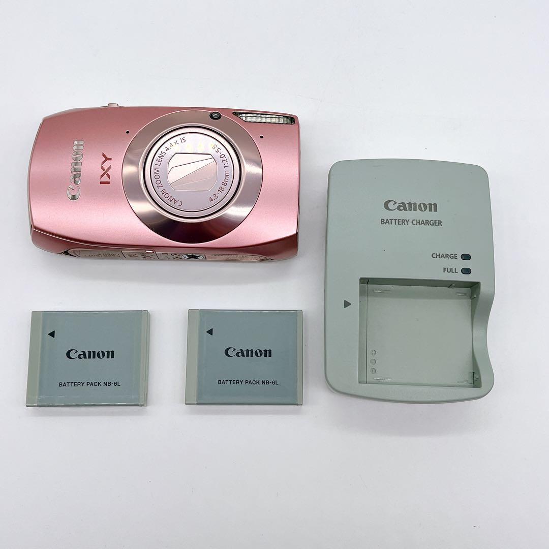 【未使用級】Canon IXY31S ピンク オールド コンデジ バッテリー2個