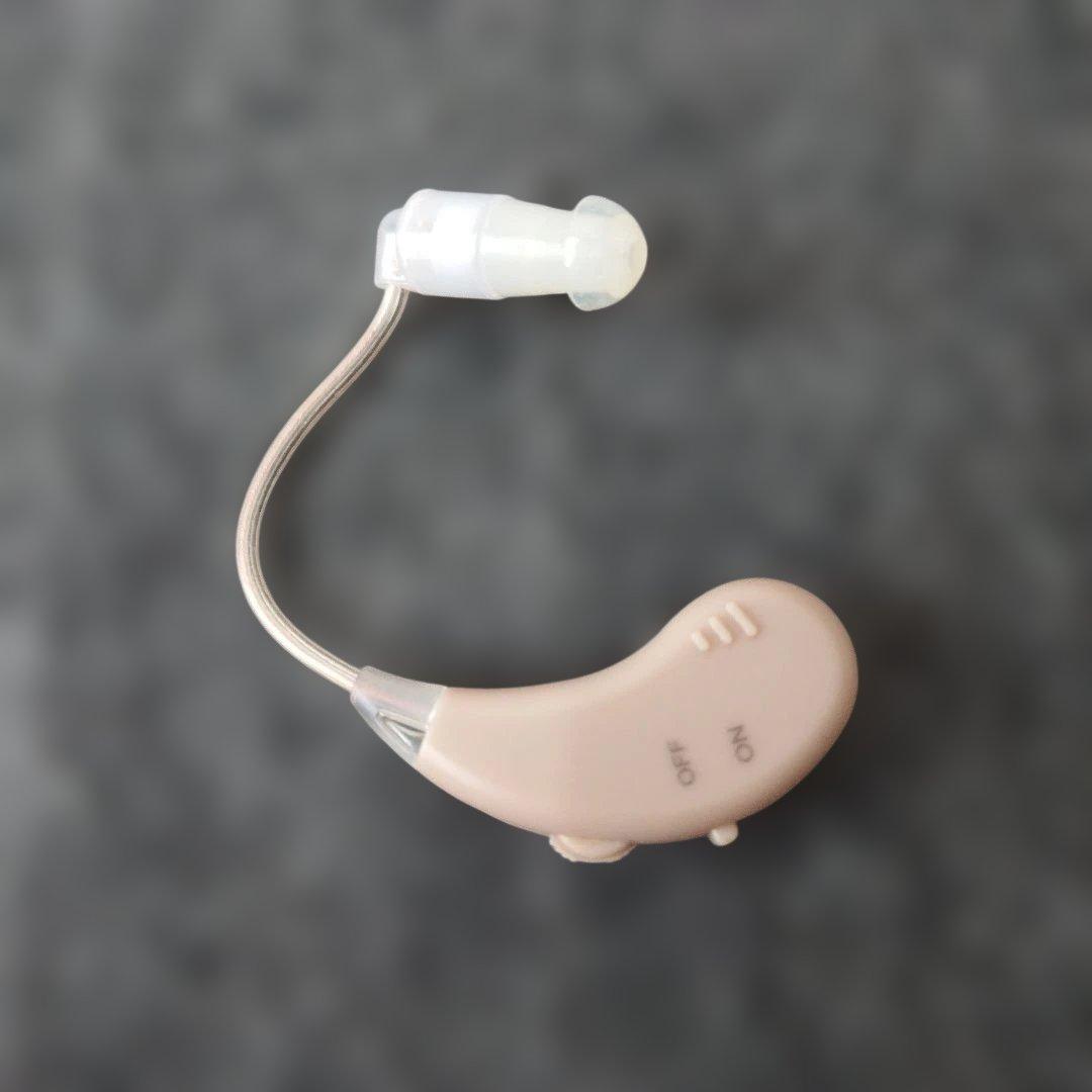 Shop Japan 楽ちんヒアリング 集音器 ベージュ 充電セット ポーチ付き