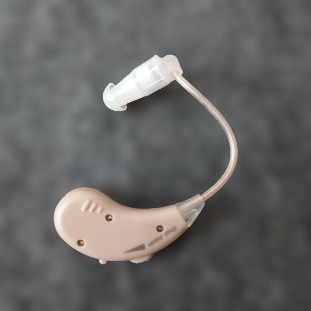 Shop Japan 楽ちんヒアリング 集音器 ベージュ 充電セット ポーチ付き