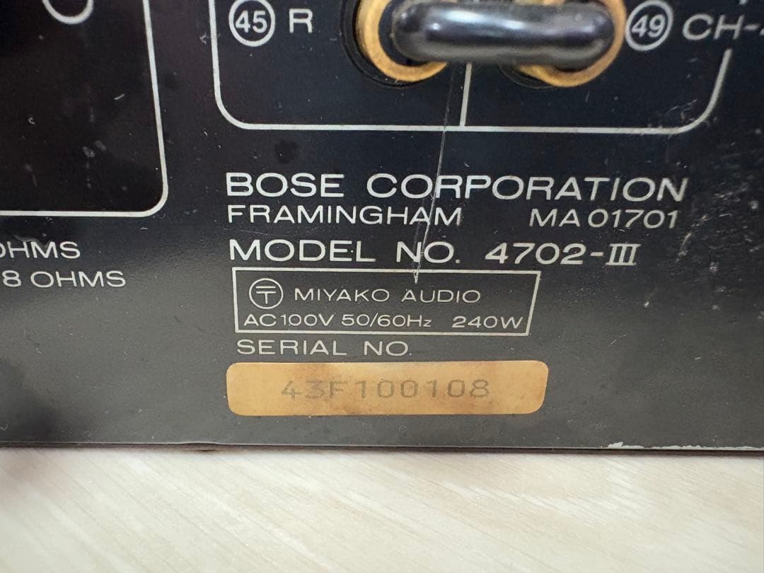 ＊一部難ありBOSE 4702-Ⅲ プリメインアンプ