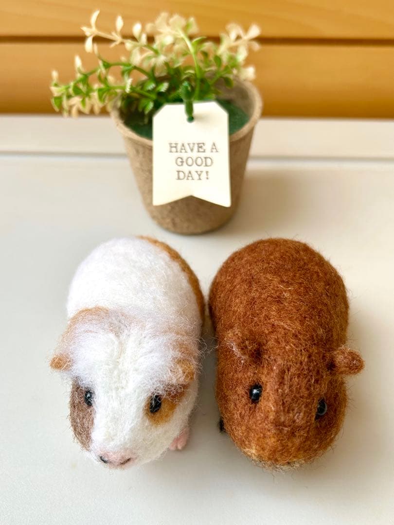 ゆずゆずゆずる♪モルモットちゃん 羊毛フェルト ハンドメイド
