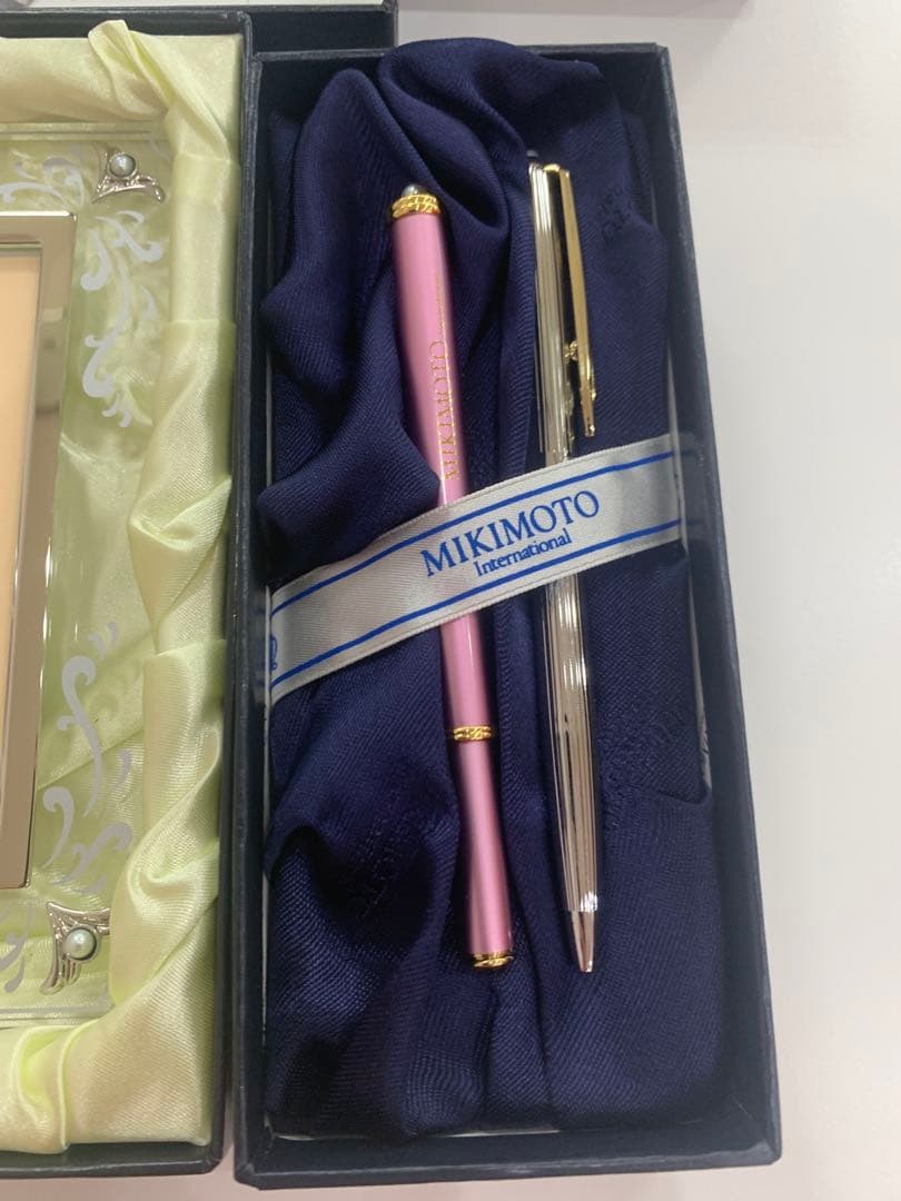 MIKIMOTO ミキモト 小物セットフォトフレーム ボールペンペンセット箱付き