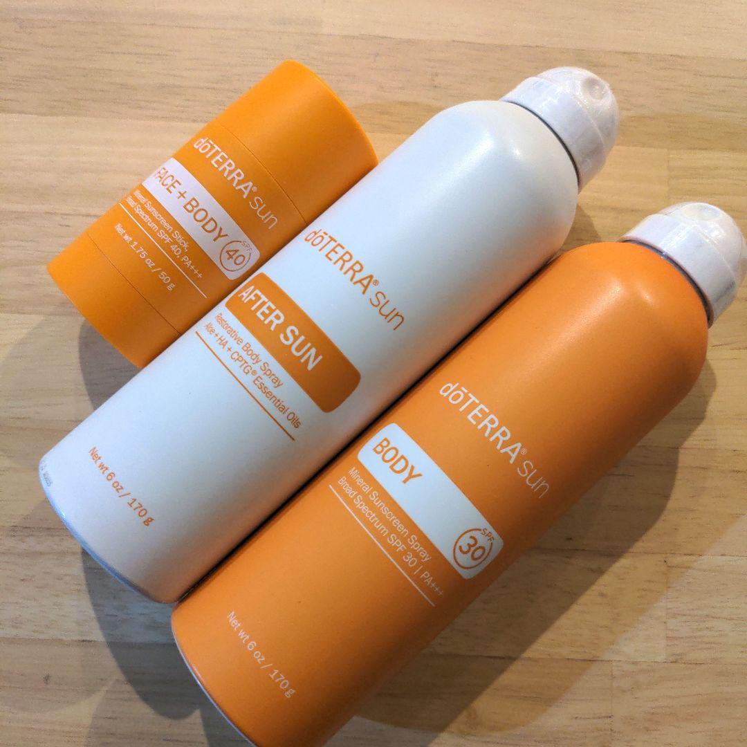 ドテラ　doTERRA　サンスクリーン&アフターサンスプレー３セット　新品未開封