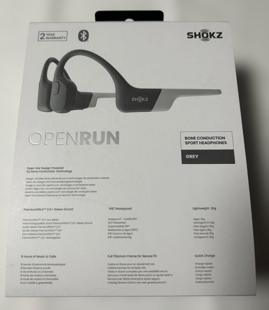 SHOKZ 骨伝導イヤホン グレー ネックバンド式（標準サイズ）