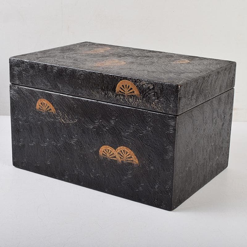 茶道具　前端雅峯作　錆塗茶箱　祥豊造　茶碗など　九点　一式　共箱　M　R9463