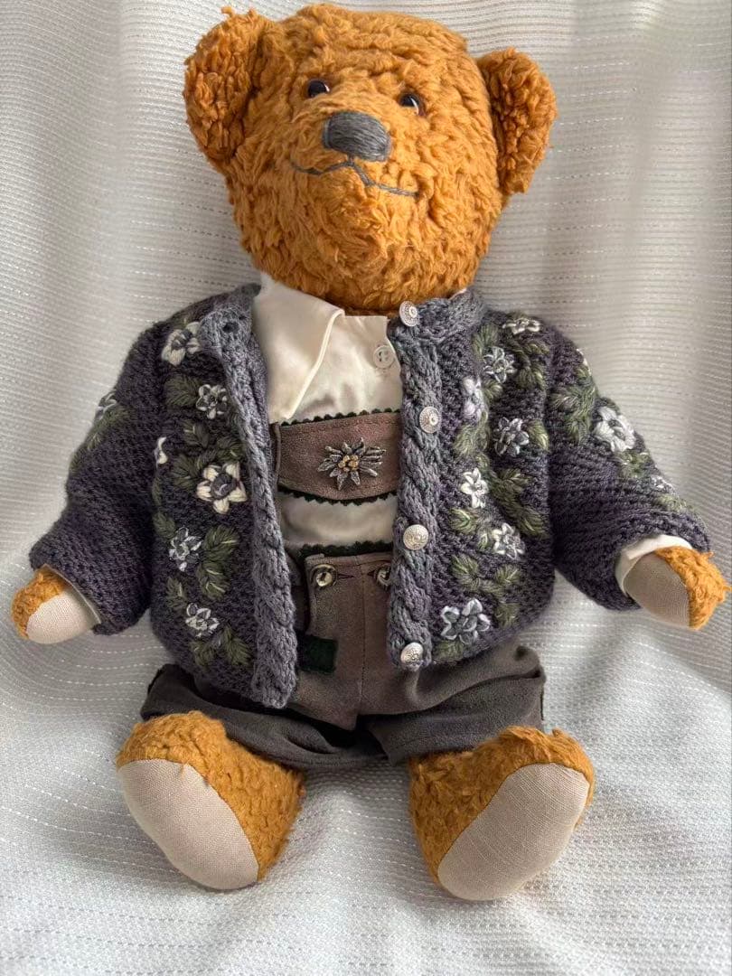 Hermannヴィンテージ テディベアGermany 3行スタンプグローラー入り