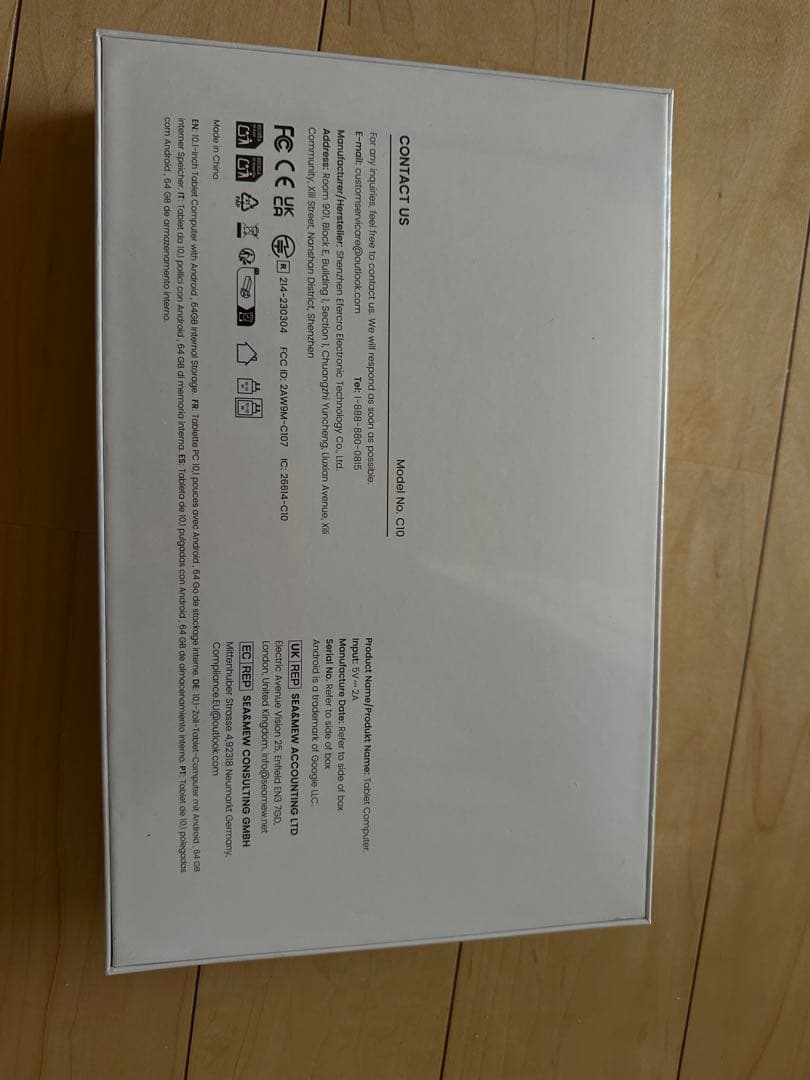 タブレット 10インチ android 15 20GB+64GB+1TB拡張 白
