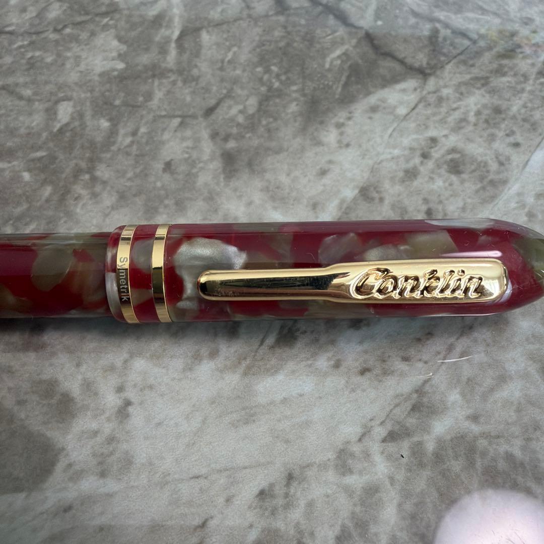CONKLIN 万年筆 シンメトリック レッドジャスパー