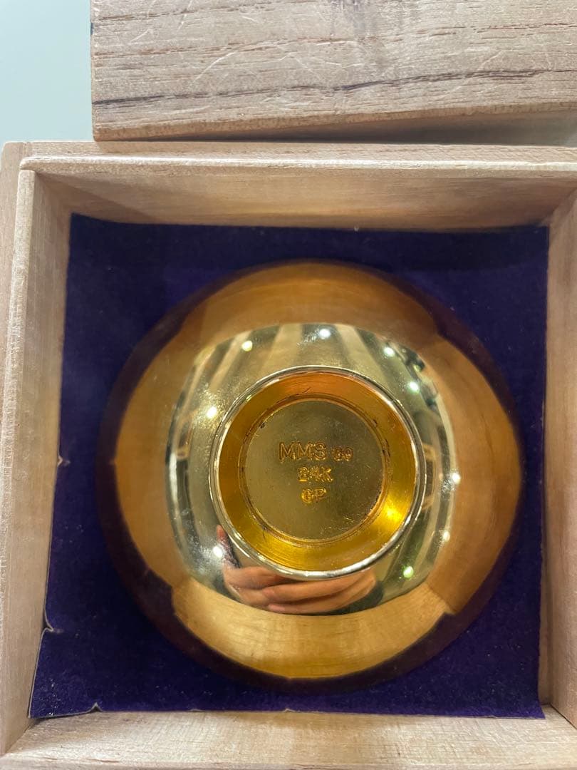 未使用　三井金属謹製　記念　金杯　24k GP