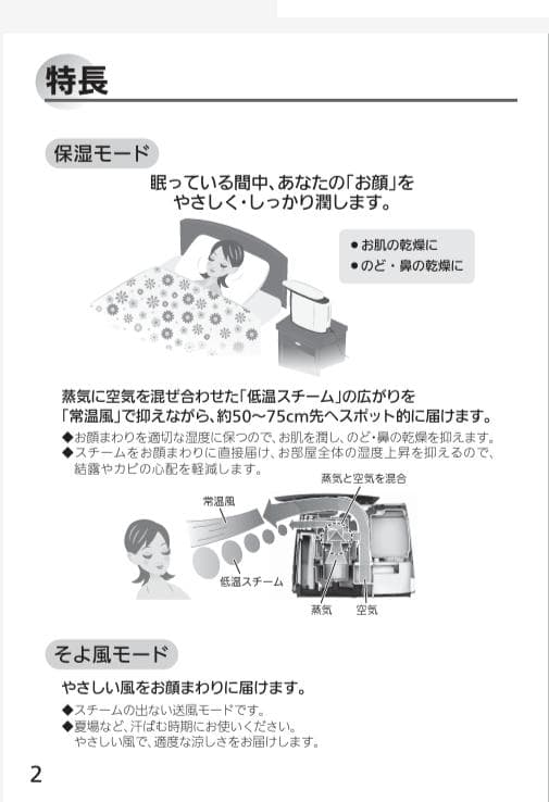 三菱電機　パーソナル　保湿機／コンパクトホワイト
