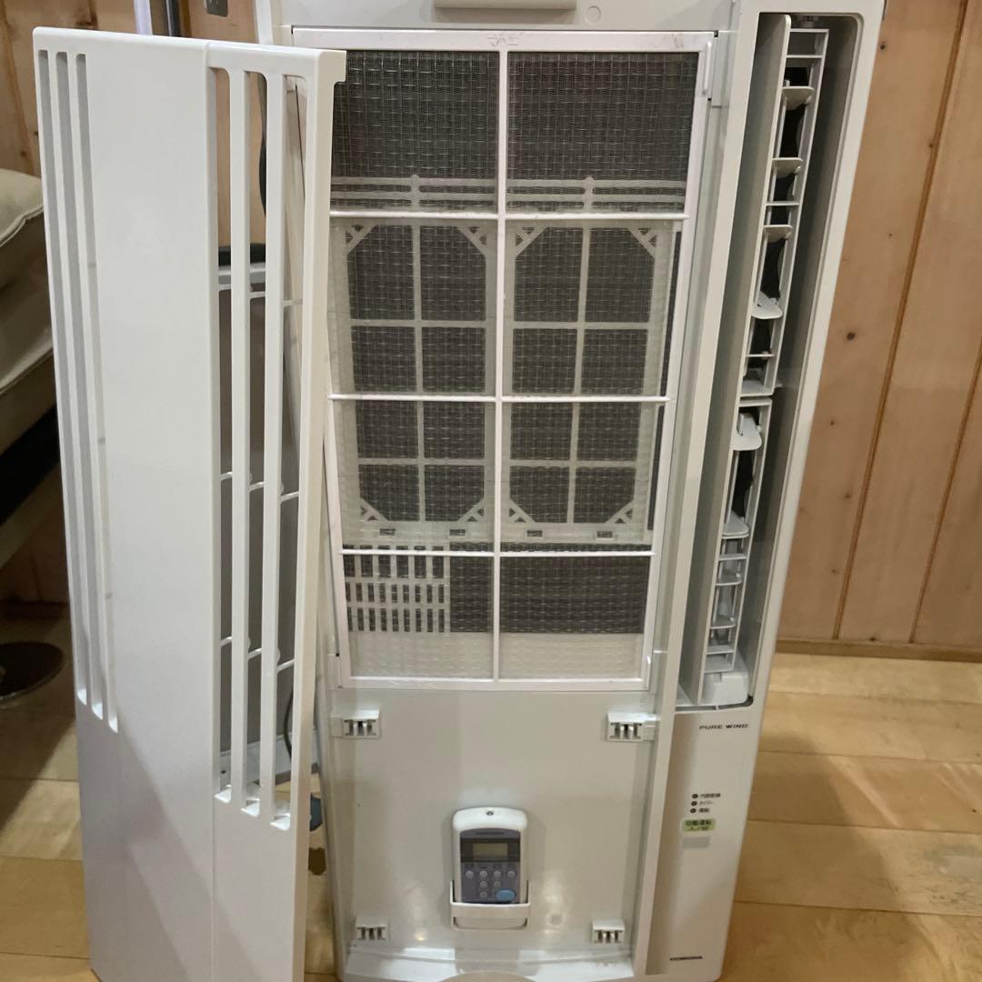 窓エアコン2021年コロナCW-1621　リモコン 窓枠付　き