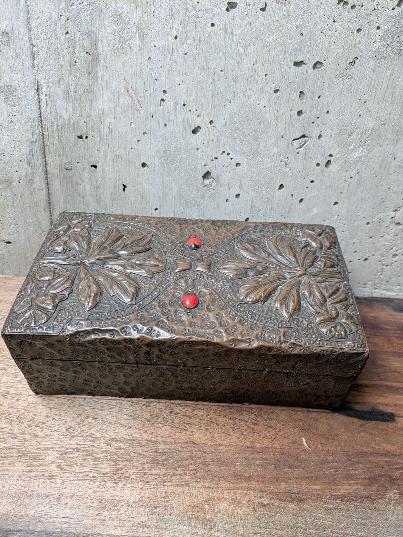 フランスアンティーク ボックス 宝箱 てんとう虫 手芸細工