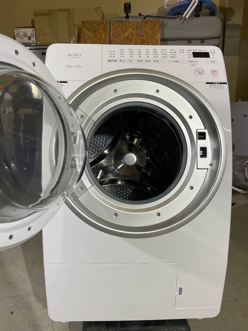 オリジナルブランド ドラム式洗濯乾燥機　RORO YWM-YV90N 2025年