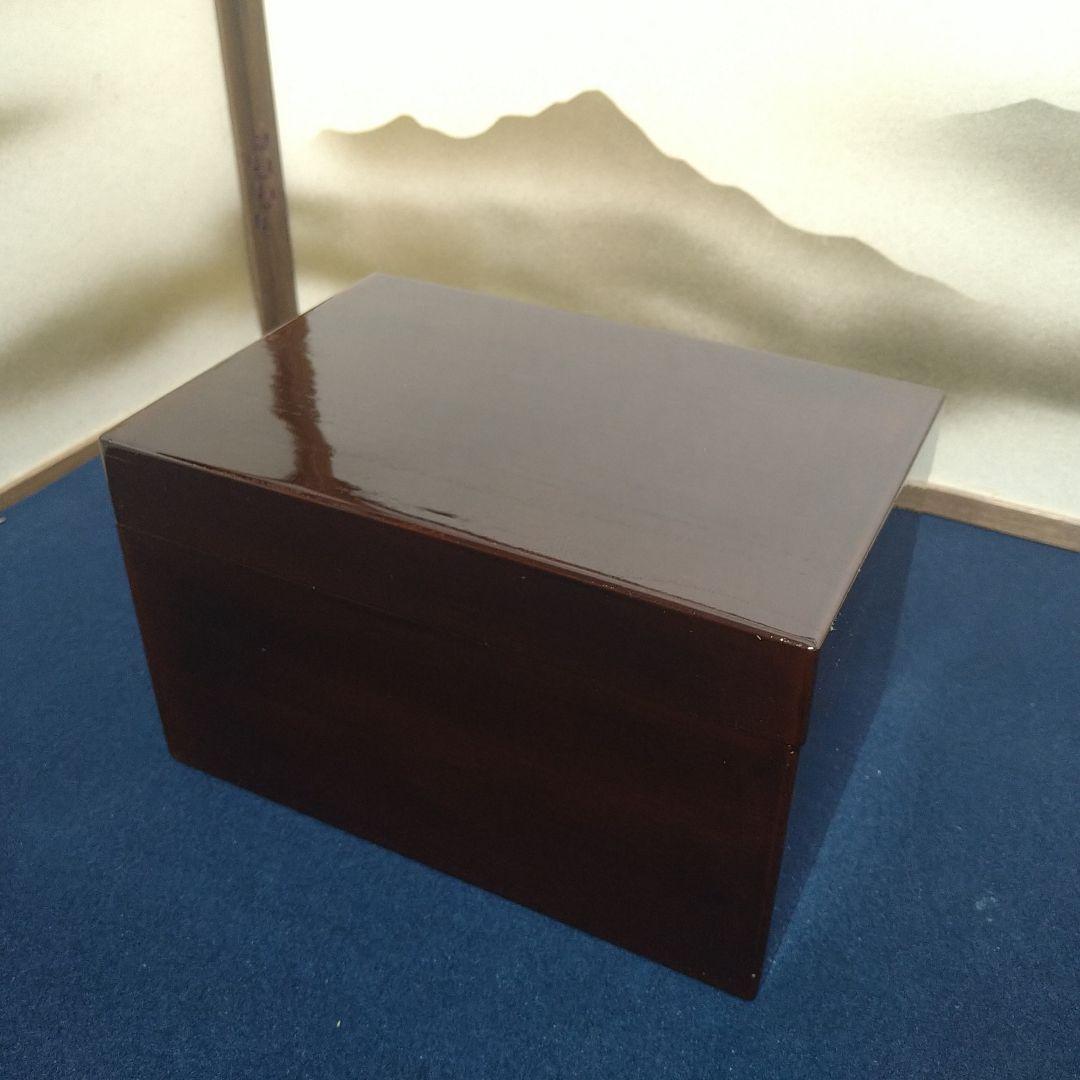 A976 茶箱 指物師 仙水正之 蝋引仕上げ 小物12点 箱入 持ち運び 未使用