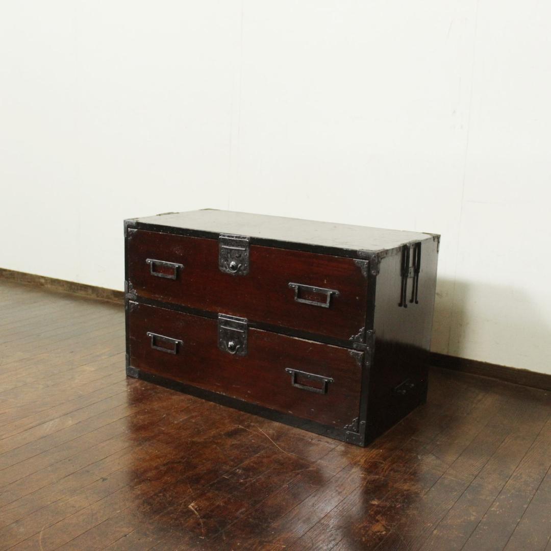明治期 前桐 時代箪笥 丸金具 和箪笥 収納