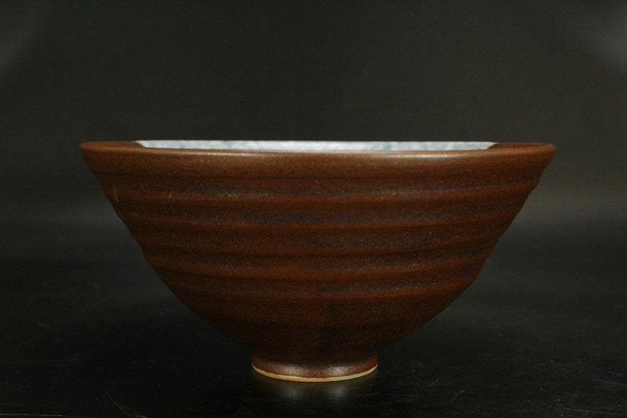 茶道具 九谷焼 松屋窯 松本佐一 抹茶椀 共布 共箱 未使用(メ1819)