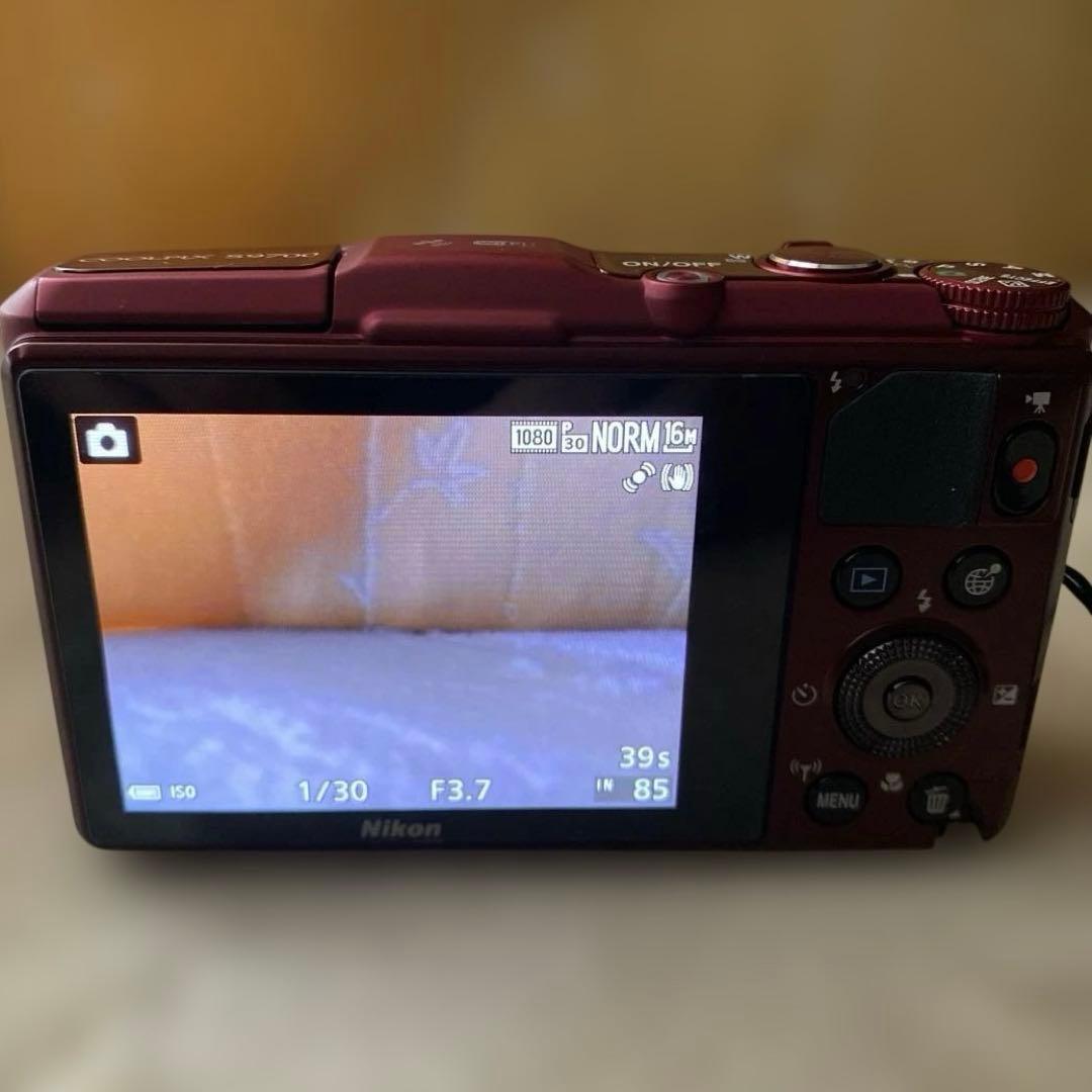 Nikon COOLPIX S9700 レッド コンデジ 30倍 Wi-Fi