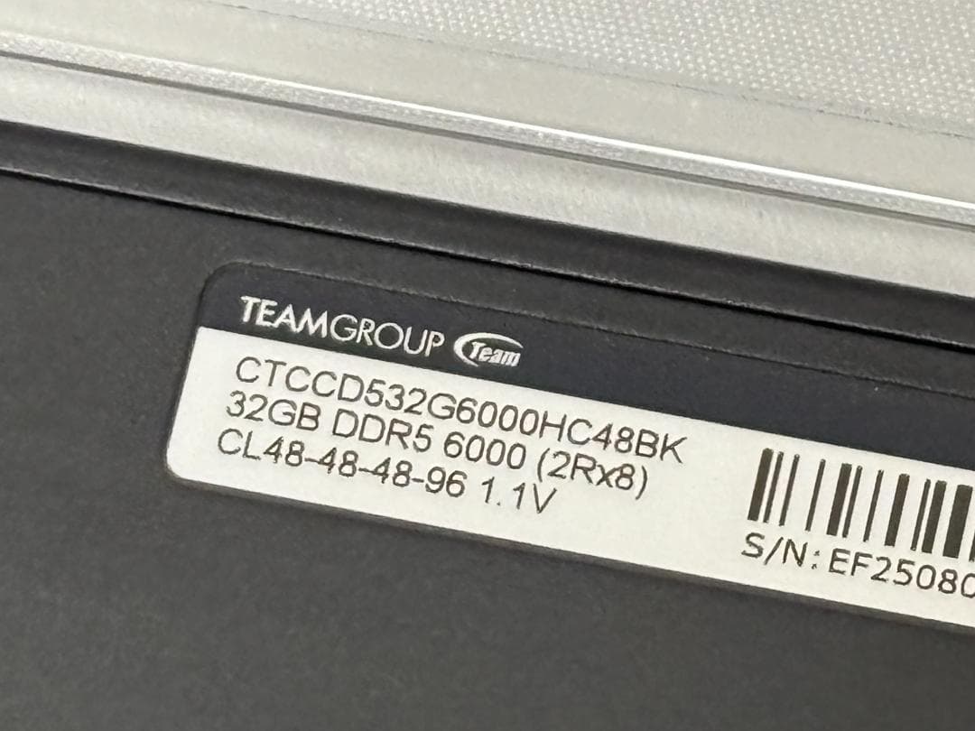 TEAMGROUP DDR5-6000 32GB×2枚 計64GB