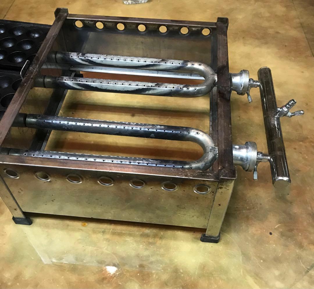 ガス式たこ焼き器 大玉18穴 ✖️2大型 ステンレス製業務用プロパン