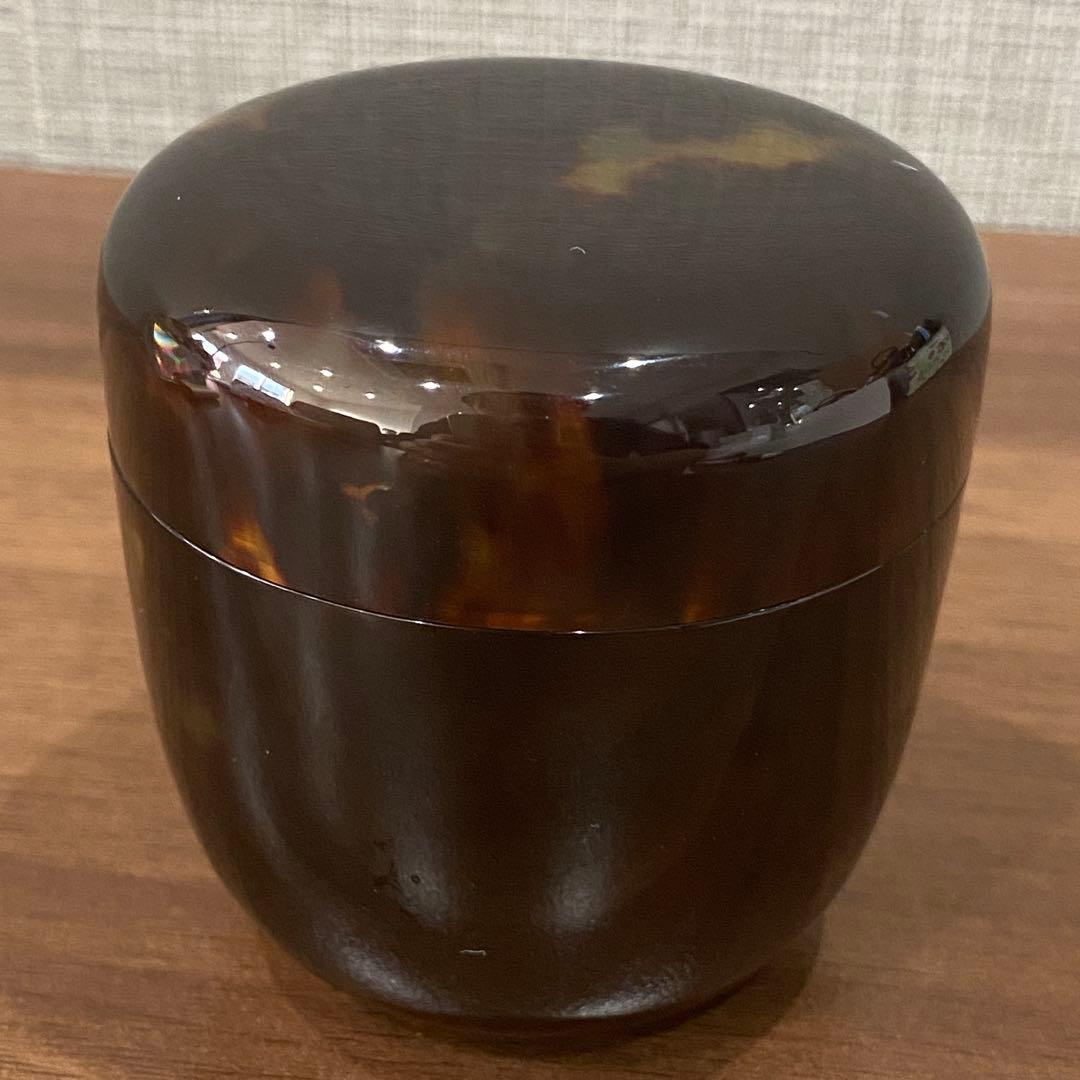 【べっこう茶杓】 と棗　2点セット　茶道具