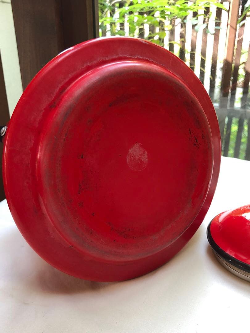antique 【アンティーク　真っ赤なホーローポット】