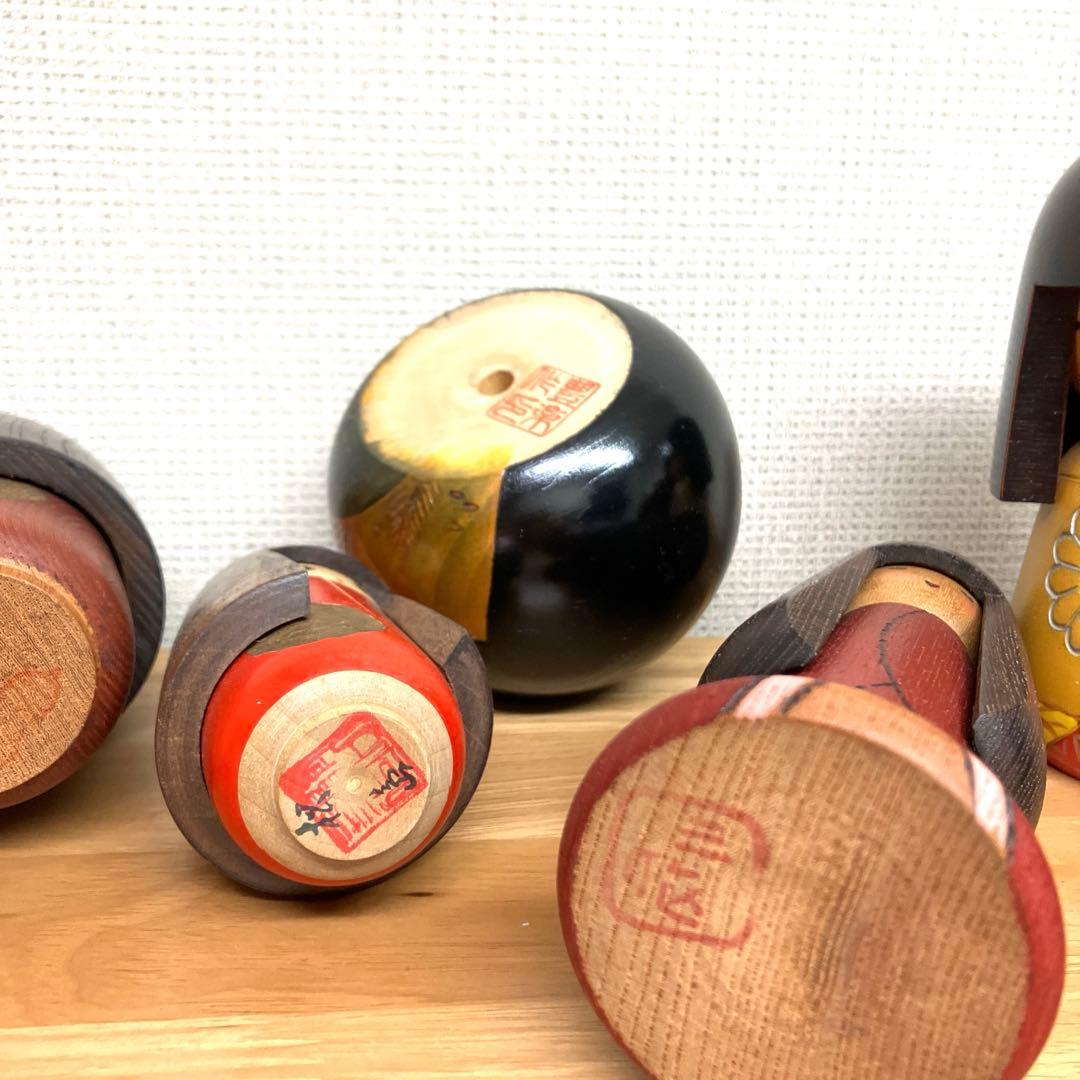 豊楽こけし5体 と、三作こけし 3体 創作こけし 8体セット