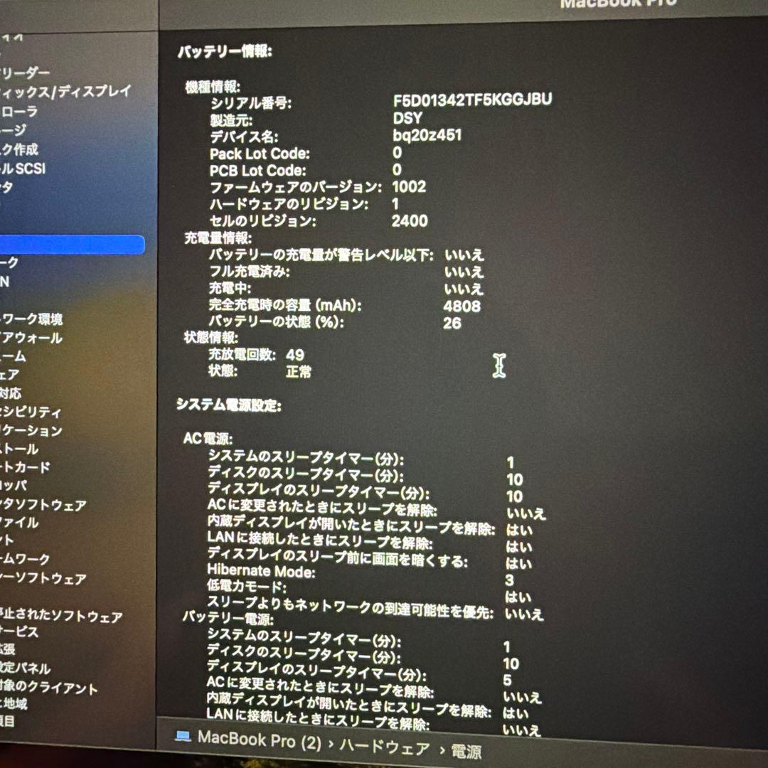 MacBook Pro 13インチ 2020