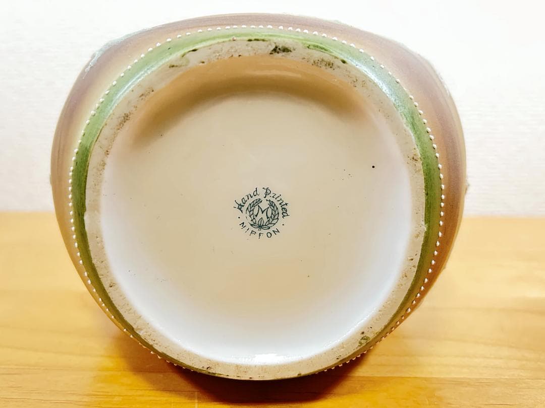 幻の逸品 オールド ノリタケ ホワイトウッドランド 花瓶 盛上 Noritake