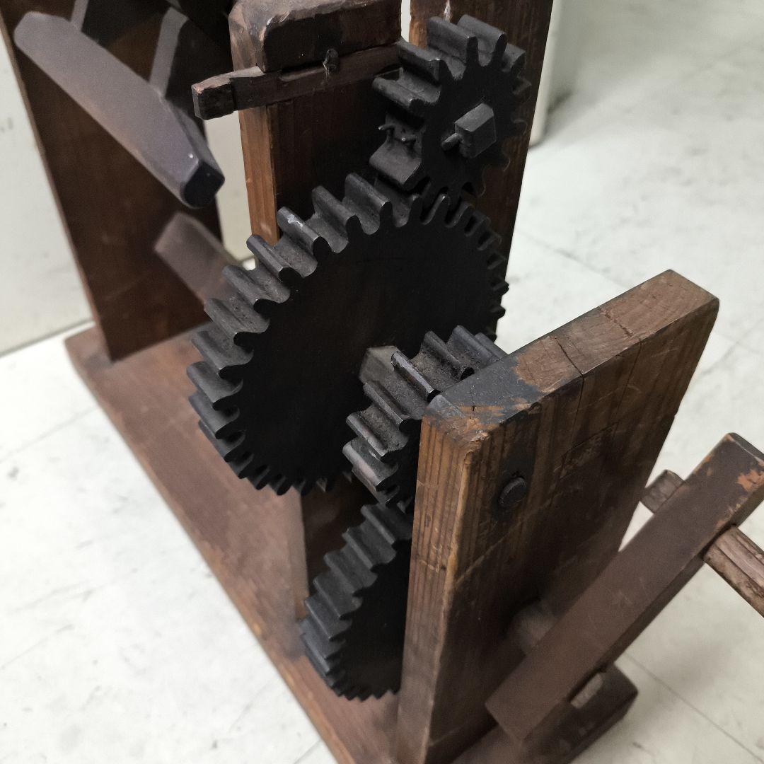 骨とう品★多分木工糸車★動作確認します★100年経っているかな？