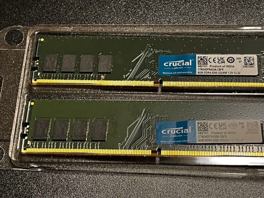【完動品】crucial DDR4 3200 16GB 8GB×2