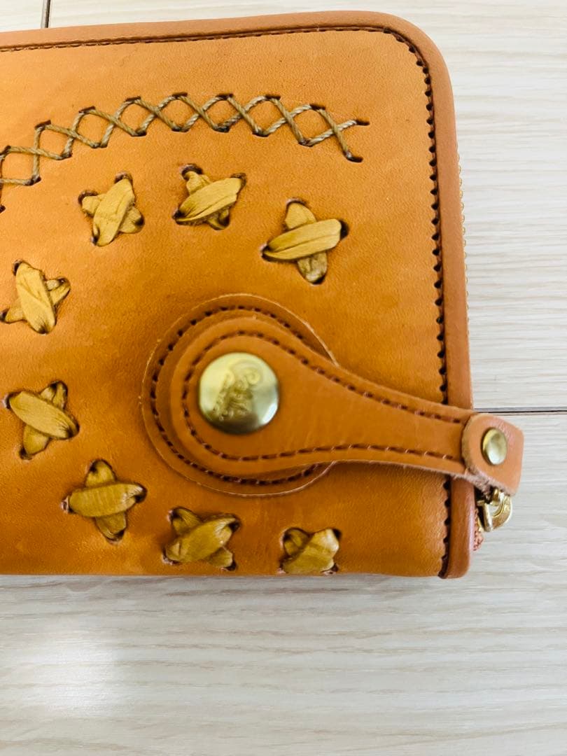 【新品・値下げ交渉可】ロビタ　robita レザークラフト　ブラウン　長財布