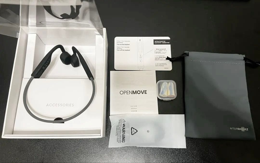 新品未使用SHOKZ OPENMOVE 骨伝導イヤホン グレー
