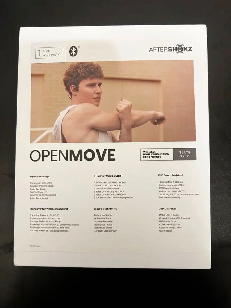 新品未使用SHOKZ OPENMOVE 骨伝導イヤホン グレー