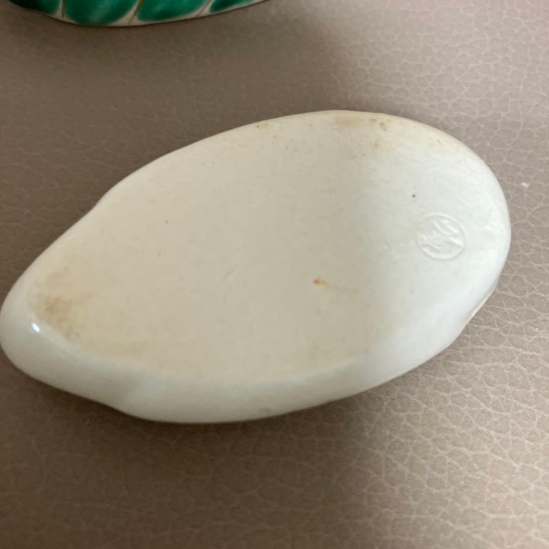 平安 春景　香合　色絵　鶴亀　京焼 清水焼 茶道具　縁起物