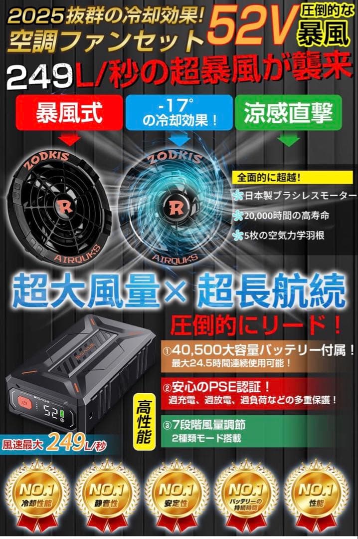 52V超暴風 ファンバッテリーセット