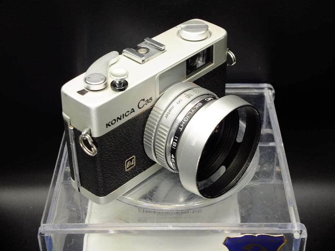 コニカC35 E&L／ヘキサノン38mmf2.8フード付【実写確認済整備品】