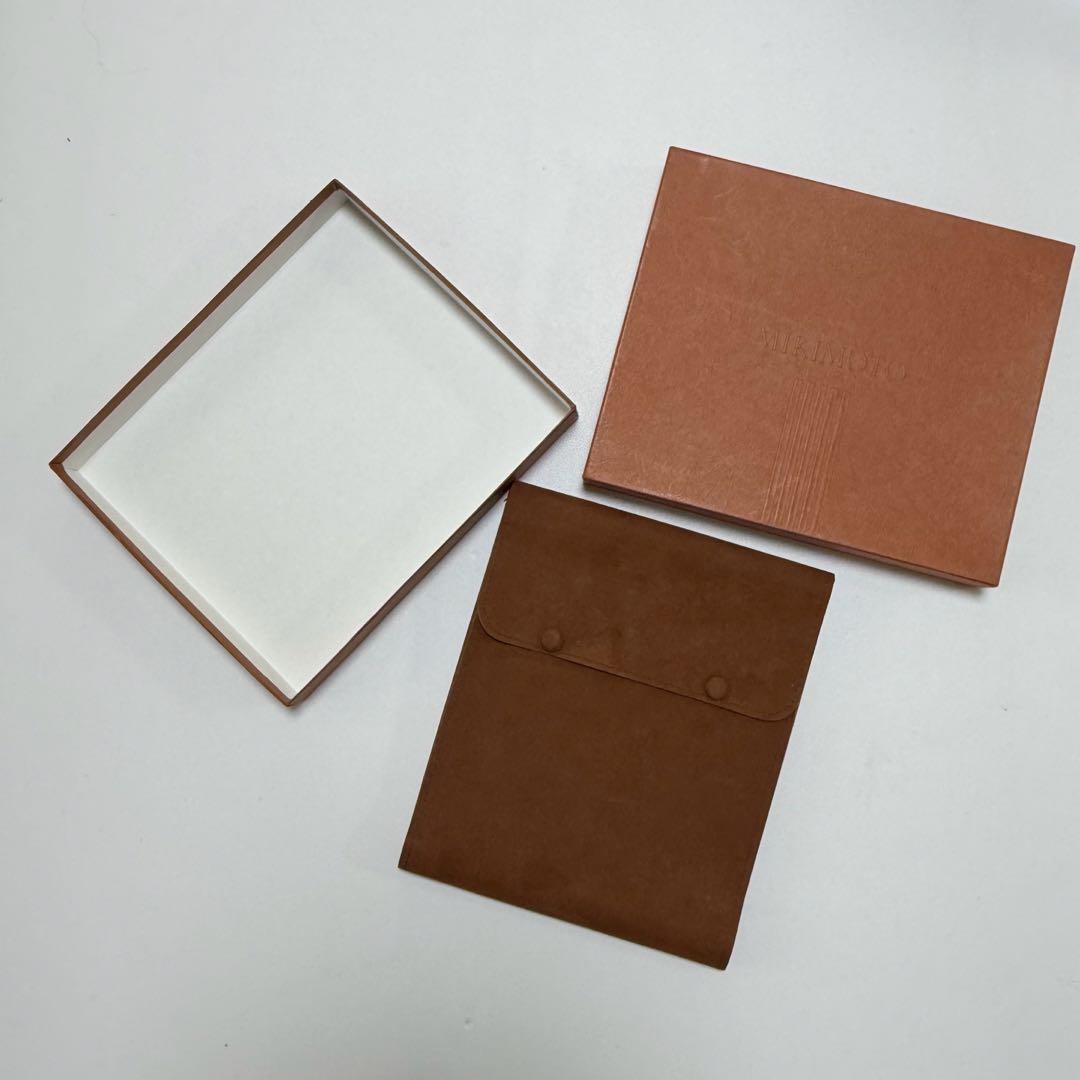 美品　ミキモト　ネックレスケース　ソフトケース　空箱　ブラウン