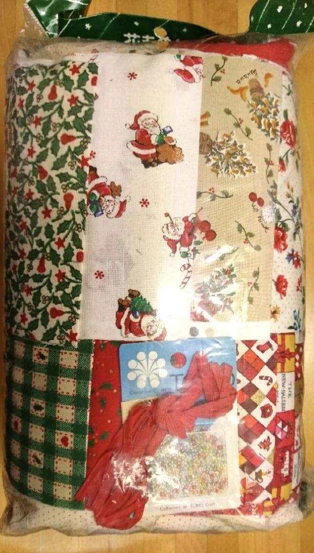 【レア】花もめん ツリーパフかご　パッチワークキット　クリスマス　手芸用品