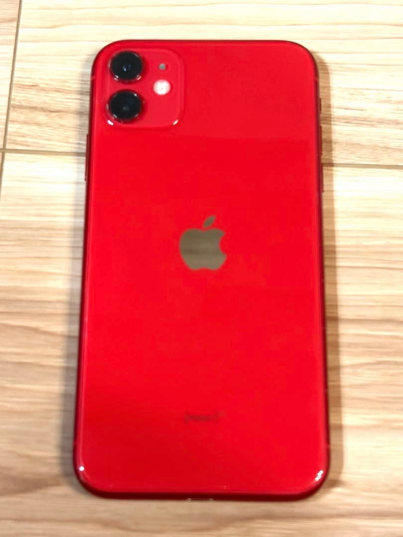 iPhone 11 128GB レッド 画面割れあり docomo