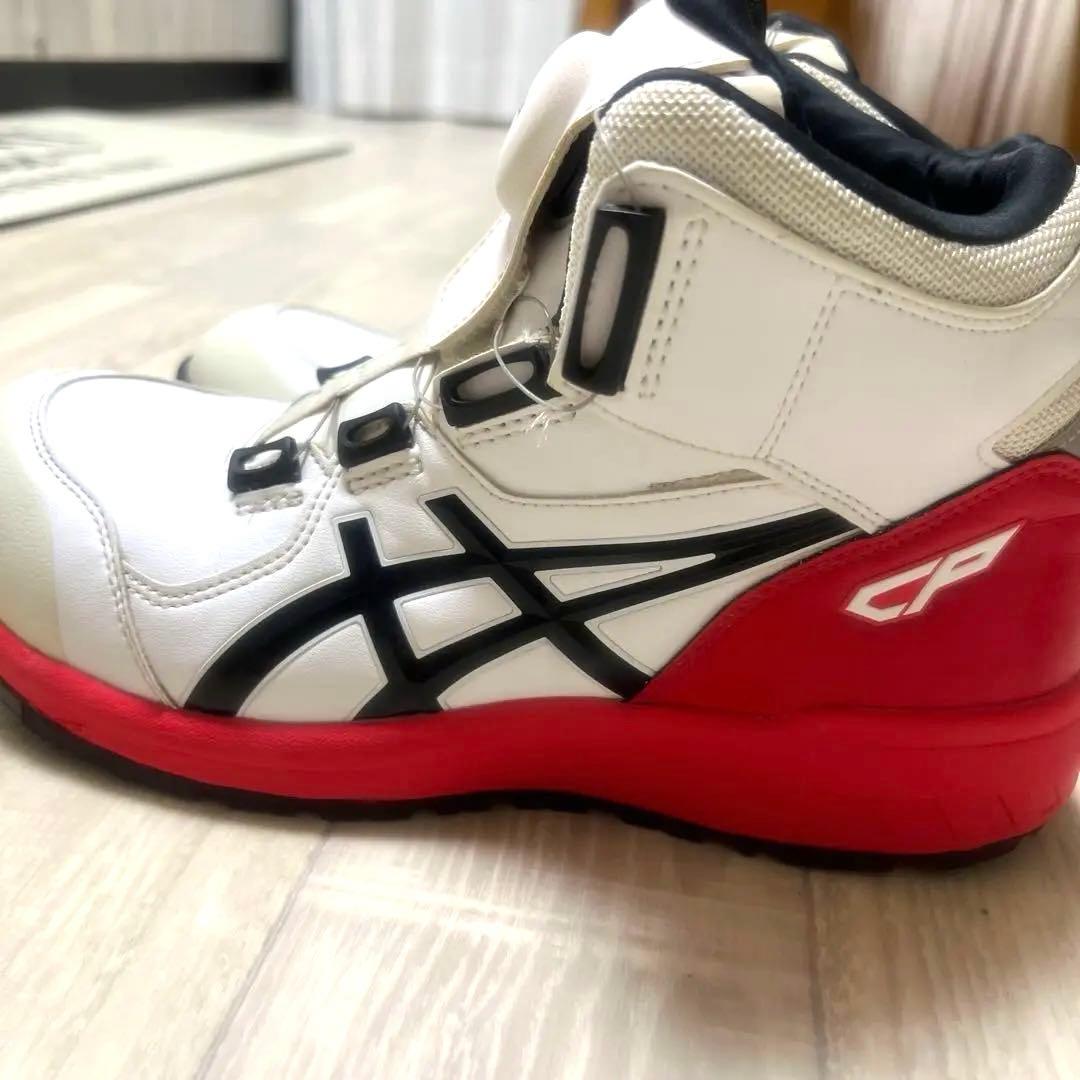 ASICS CP 安全靴 ホワイト/レッド