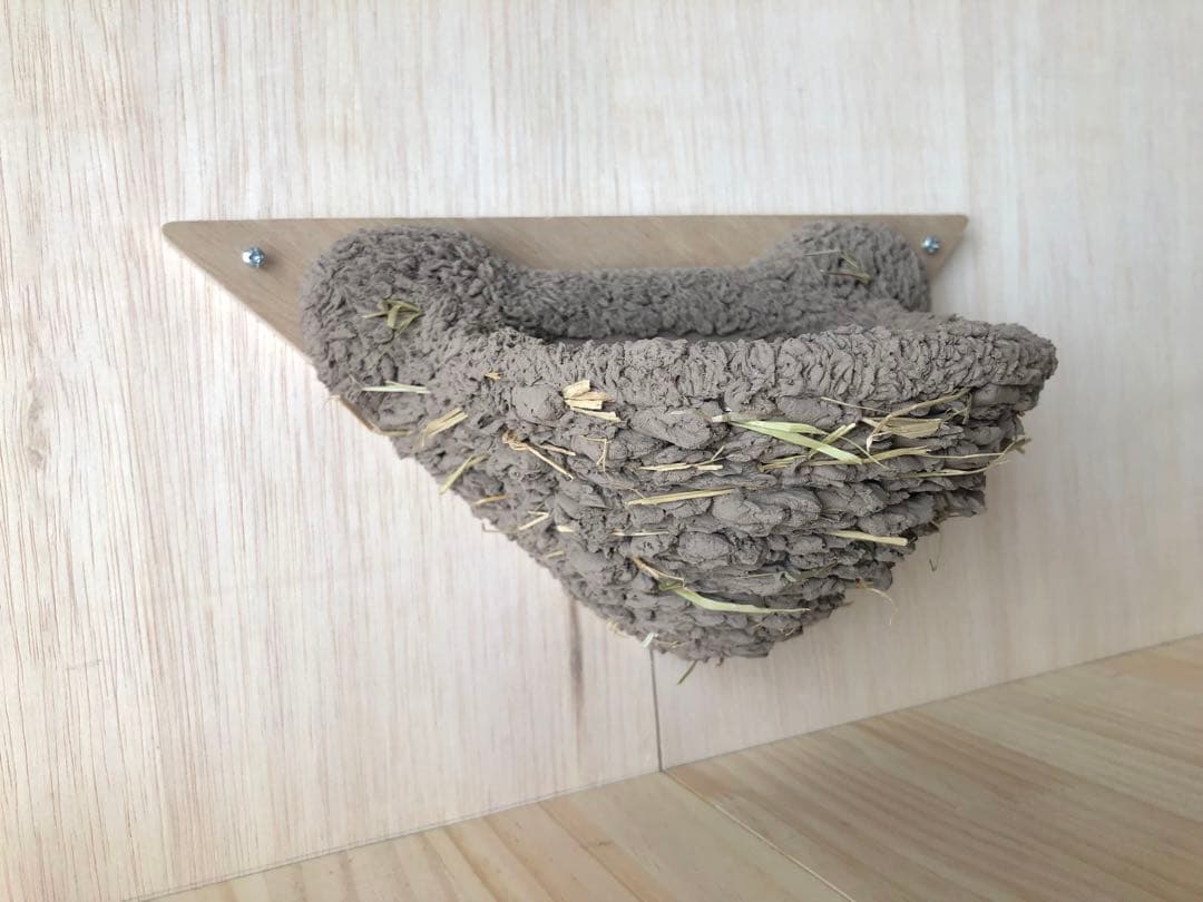 ツバメの人工巣　壁付け用タイプ板貼り付き　新品・未使用品　g