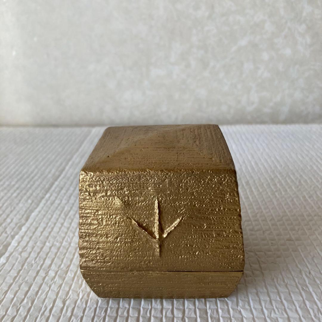 TS71 蓮田修吾郎 黄銅 盒子 共箱 彫金家 茶道具 金属工芸 鋳金 香合